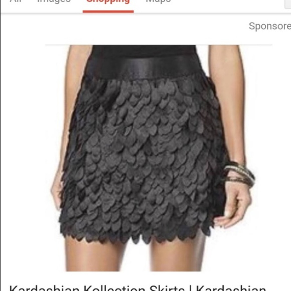 Kardashian Kollection black petal skirt